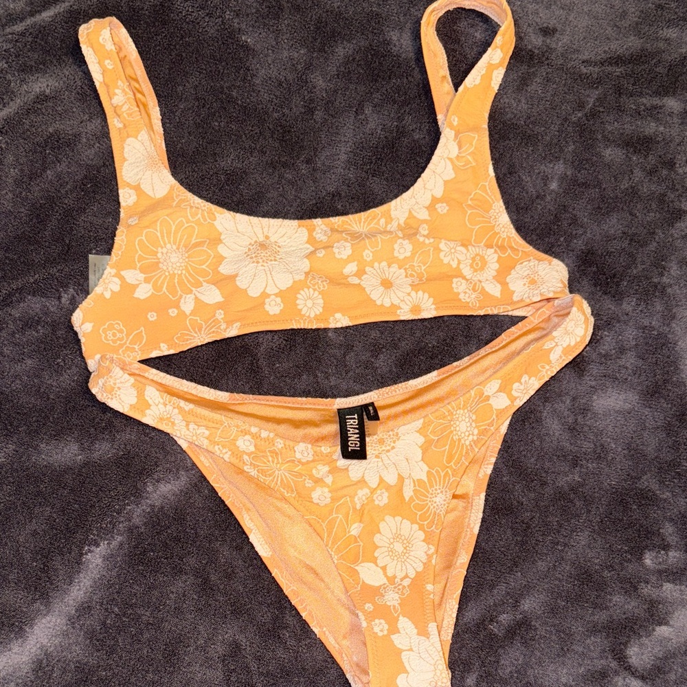 Triangl Peach Floral Embroidered Bikini